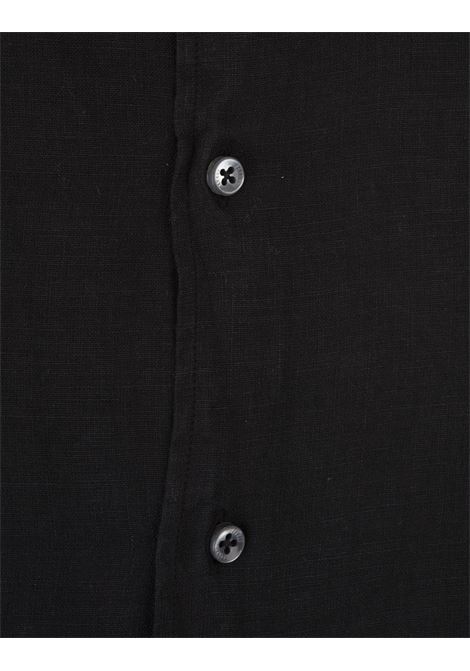 FEDELI Camicia Nick In Lino Nero - FEDELI