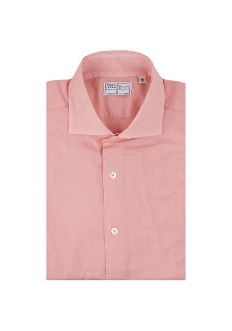 FEDELI Camicia Sean Panamino Rosa - FEDELI