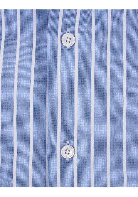 FEDELI Camicia Strech Blu A Righe - FEDELI