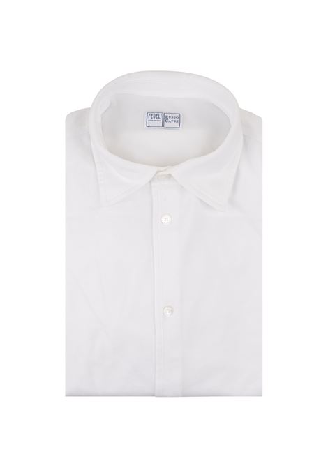 FEDELI Camicia Teorema Light Piquet Bianco - FEDELI