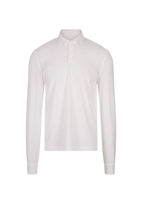 FEDELI Polo a Maniche Lunghe Bianca - FEDELI