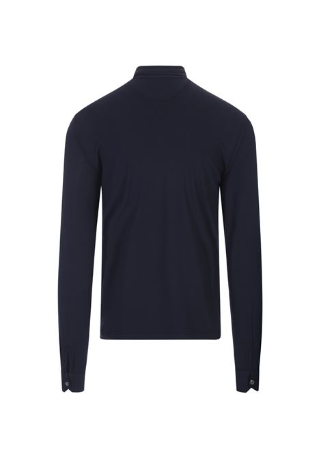 FEDELI Polo A Maniche Lunghe Blu Notte - FEDELI