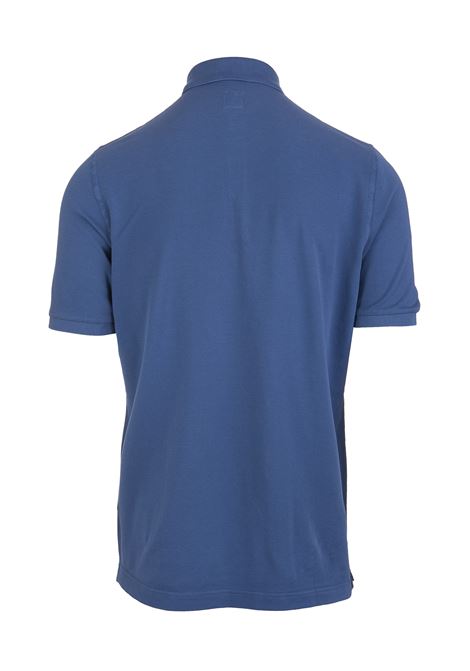 FEDELI Polo In Cotone Piquet Blu - FEDELI