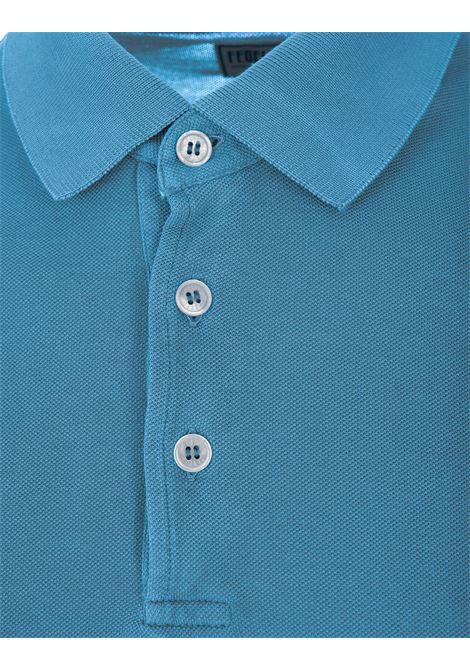 FEDELI Polo In Cotone Piquet Celeste - FEDELI