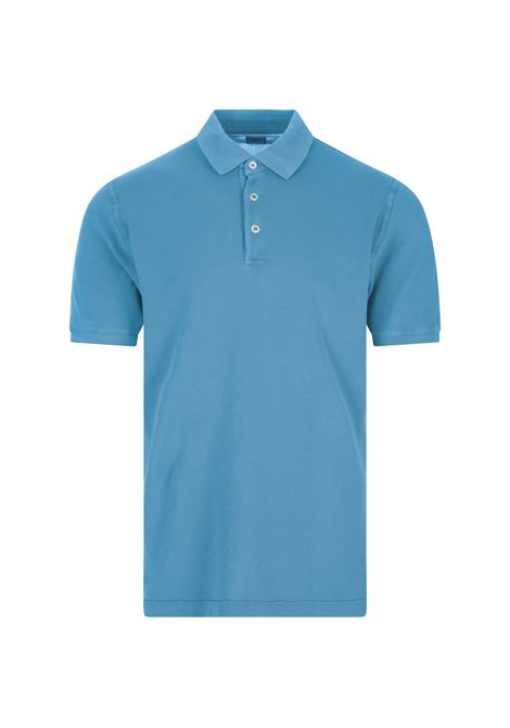 FEDELI Polo In Cotone Piquet Celeste - FEDELI