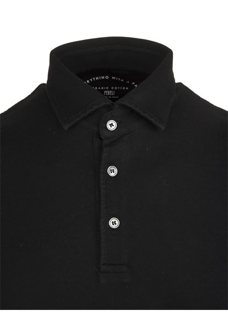 FEDELI Polo Nera In Cotone Organico - FEDELI