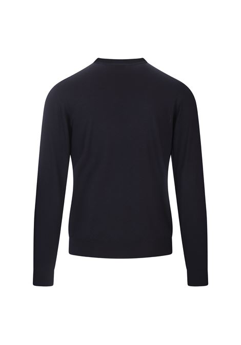 FEDELI Pullover Girocollo In Lana Blu Navy - FEDELI