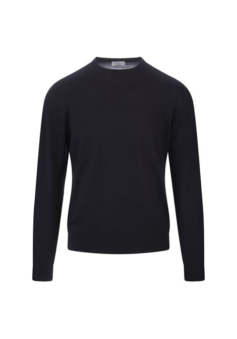 FEDELI Pullover Girocollo In Lana Blu Navy - FEDELI
