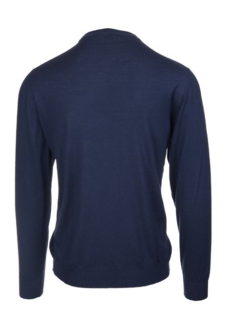 FEDELI Pullover Girocollo In Lana Blu Scuro - FEDELI