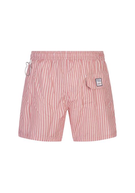 FEDELI Swim Shorts A Righe Bianche E Rosa - FEDELI