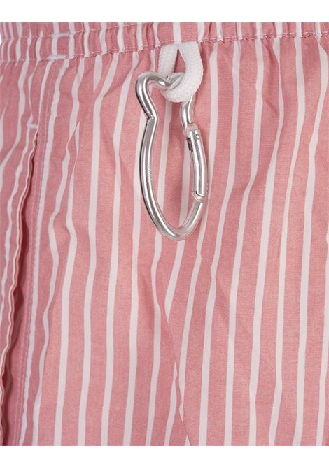 FEDELI Swim Shorts A Righe Bianche E Rosa - FEDELI