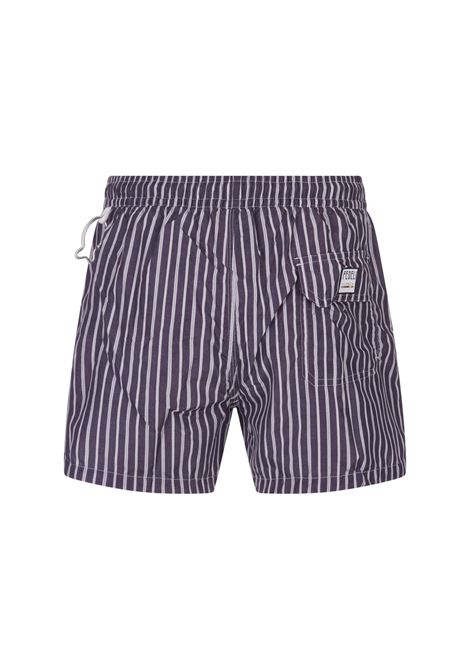 FEDELI Swim Shorts Bordeaux A Righe - FEDELI