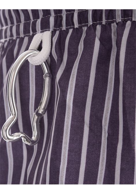 FEDELI Swim Shorts Bordeaux A Righe - FEDELI