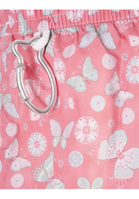 FEDELI Swim Shorts Rosa Con Stampa Farfalle - FEDELI