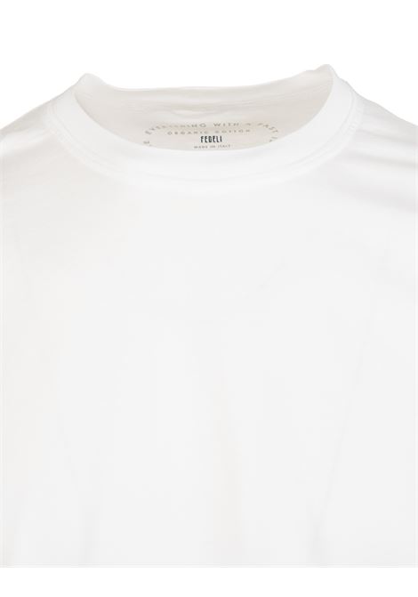 FEDELI T-Shirt Basic In Jersey Giza Bianco - FEDELI