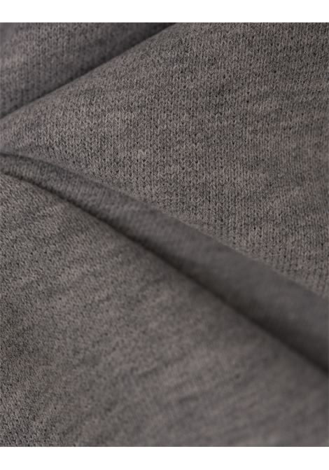 STONE ISLAND Felpa A Girocollo In Cotone Garzato Grigio Chiaro - STONE ISLAND