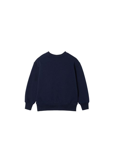 GUCCI KIDS Felpa Blu Scuro Con Stampa Gucci Web - GUCCI KIDS
