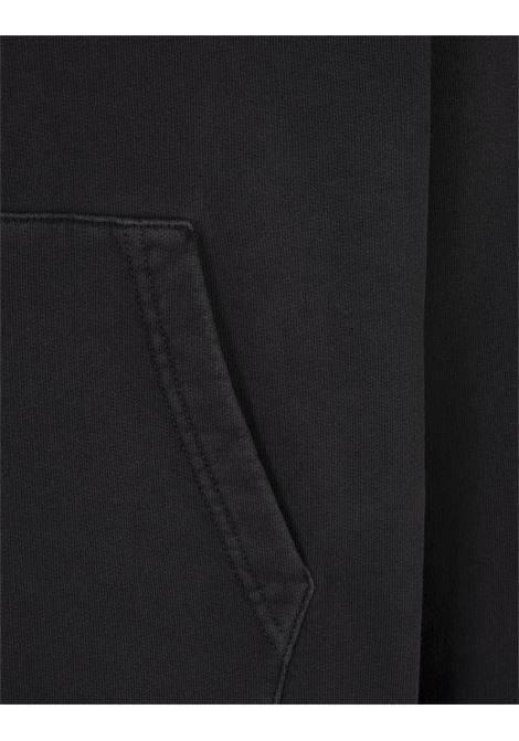 PALM ANGELS Felpa Con Cappuccio Burning Palm Grigia - PALM ANGELS