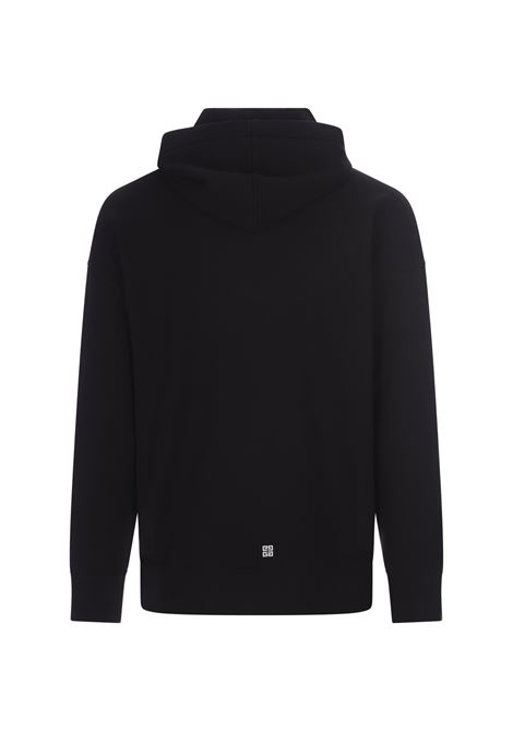 GIVENCHY Felpa Con Cappuccio GIVENCHY Archetype In Tessuto Garzato Nero - GIVENCHY