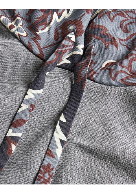 ETRO Felpa Con Cappuccio Grigia Con Motivo Paisley - ETRO