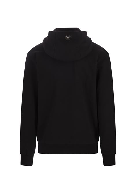 PHILIPP PLEIN Felpa Con Cappuccio Nera - PHILIPP PLEIN