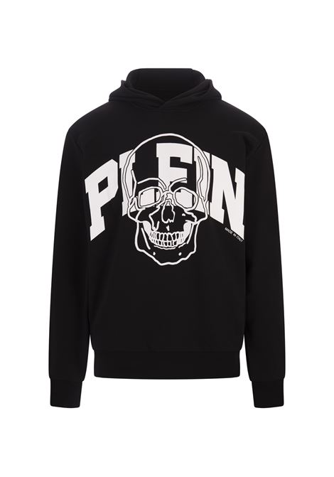 PHILIPP PLEIN Felpa Con Cappuccio Nera - PHILIPP PLEIN