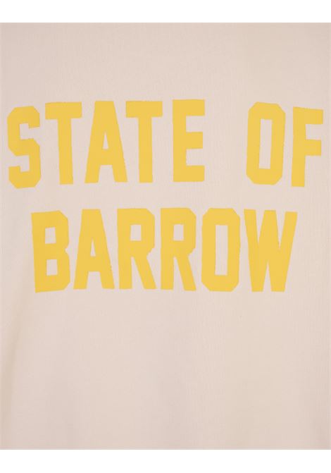 BARROW Felpa Con Cappuccio Tortora Con Stampe - BARROW