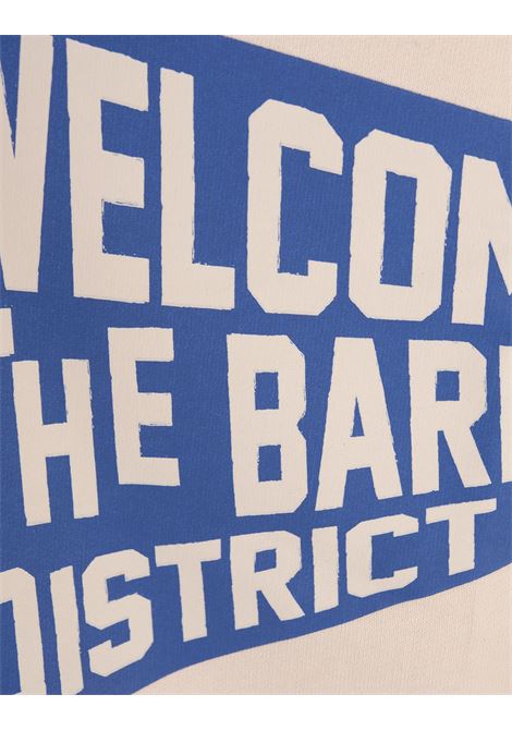 BARROW Felpa Con Cappuccio Tortora Con Stampe - BARROW