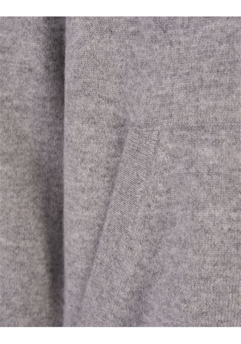 VINCE Felpa Con Zip E Cappuccio In Cashmere Grigio - VINCE
