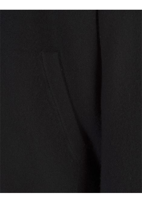 VINCE Felpa Con Zip E Cappuccio In Cashmere Nero - VINCE