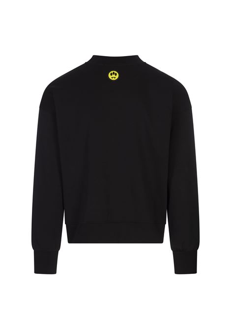 BARROW Felpa Girocollo Nera Con Logo E Smile - BARROW