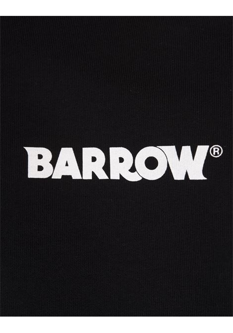 BARROW Felpa Girocollo Nera Con Logo E Smile - BARROW