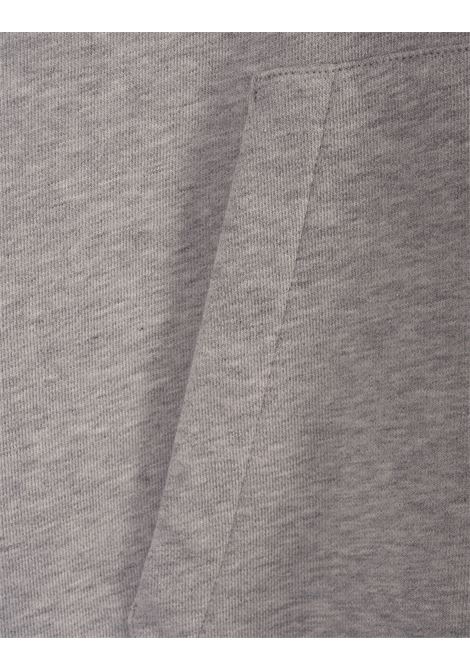 PALM ANGELS Felpa Grigia Con Logo Su Petto E Cappuccio - PALM ANGELS