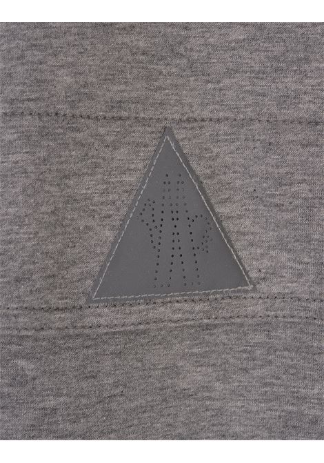 MONCLER GRENOBLE Felpa Grigio Melange Con Logo - MONCLER GRENOBLE