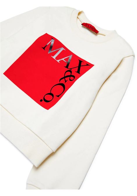 MAX&CO. KIDS Felpa Icona Con Logo In Bianco E Rossa - MAX&CO. KIDS