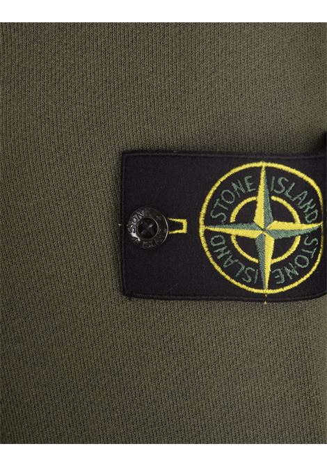 STONE ISLAND Felpa In Cotone Organico Con Struttura Diagonale Ed Effetto "OLD" - STONE ISLAND