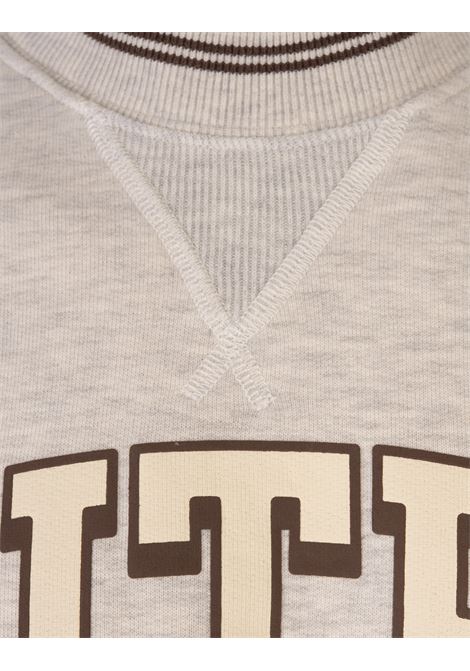 AUTRY Felpa In Jersey Compatto Grigio Con Logo - AUTRY