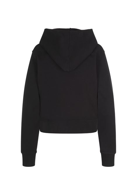 PALM ANGELS Felpa Nera Con Cappuccio E Logo Sullo Scollo - PALM ANGELS