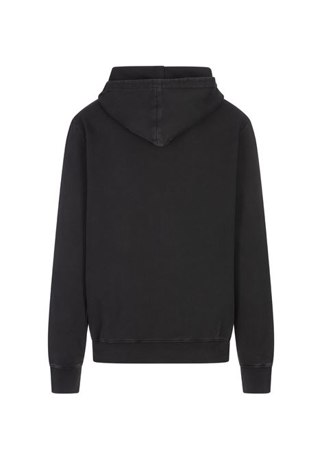 BALMAIN Felpa Nera Con Cappuccio E Ricamo Balmain Vintage - BALMAIN