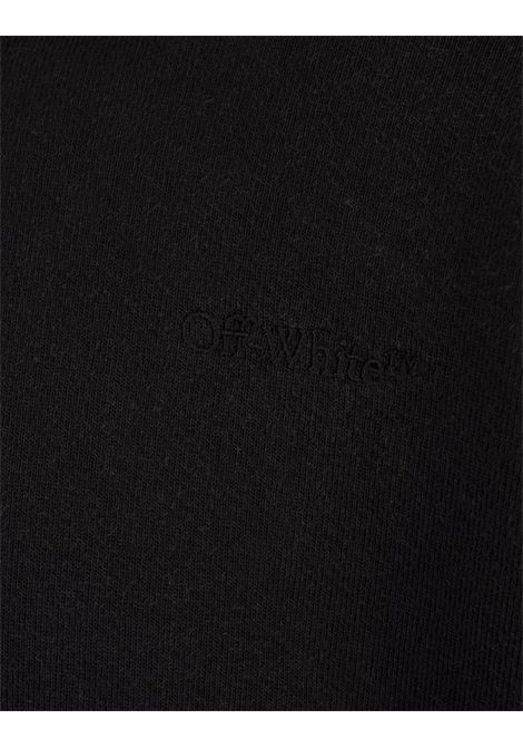 OFF-WHITE Felpa Nera Con Decorazione Diag Stripe - OFF-WHITE
