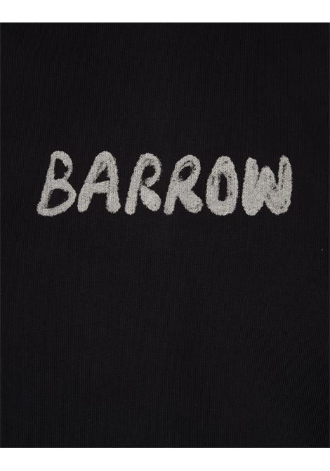BARROW Felpa Nera Con Logo Lettering Su Petto E Cappuccio - BARROW