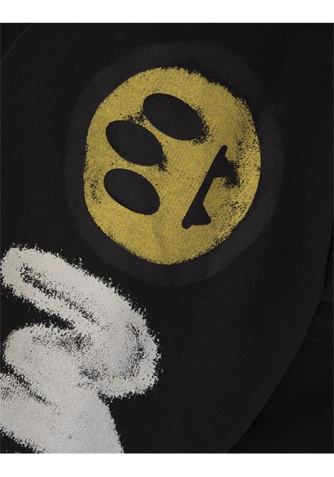 BARROW Felpa Nera Con Logo Lettering Su Petto E Cappuccio - BARROW