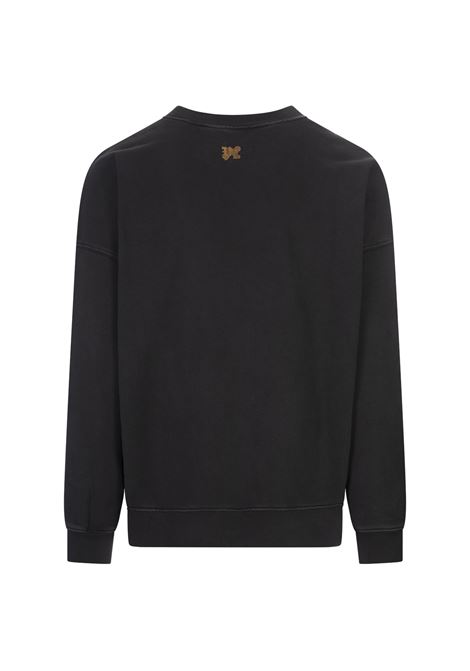 PALM ANGELS Felpa Nera Con PA In Fiamme - PALM ANGELS