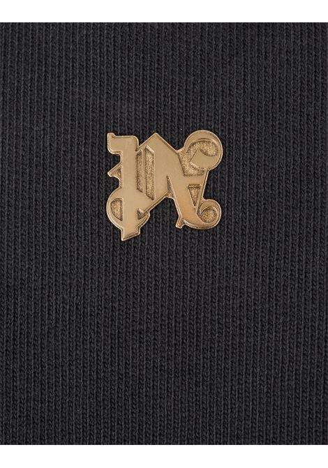 PALM ANGELS Felpa Nera Con PA In Fiamme - PALM ANGELS