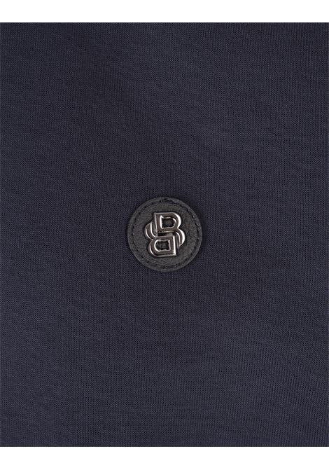 BOSS Felpa Regular Fit Blu Con Patch Monogramma - BOSS