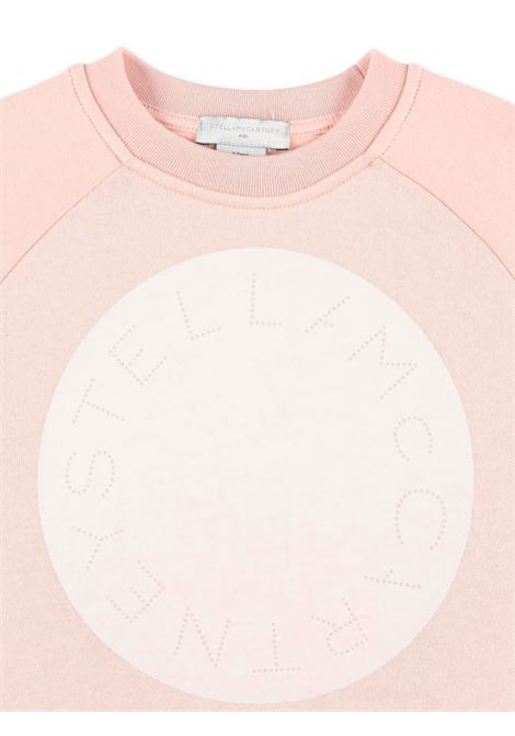 STELLA MCCARTNEY KIDS Felpa Rosa Con Disco Logo - STELLA MCCARTNEY KIDS