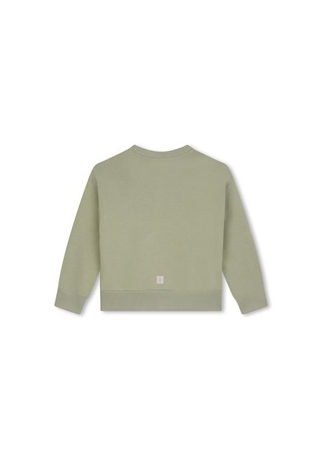 GIVENCHY KIDS Felpa Verde Con Logo GIVENCHY 4G - GIVENCHY KIDS