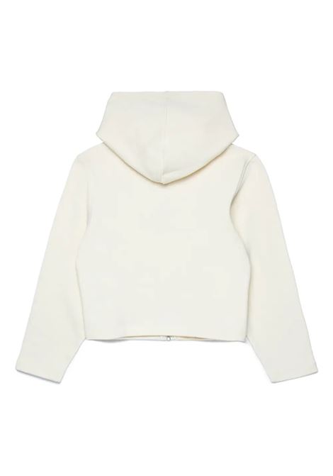 MAX&CO. KIDS Felpa Zip-Up Bianc Con Logo E Cappuccio - MAX&CO. KIDS