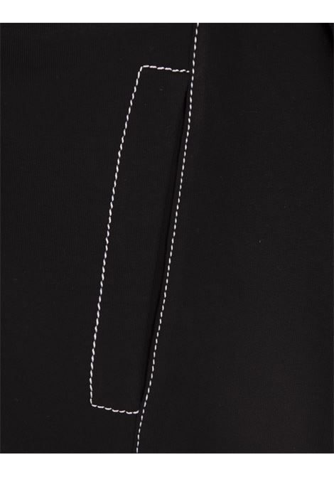 ALEXANDER MCQUEEN Felpa Zip-Up Nera Con Cuciture A Contrasto - ALEXANDER MCQUEEN