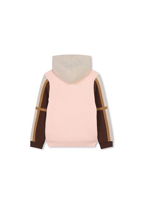 CHLOÉ KIDS Felpa Zip-Up Washed Pink Con Cappuccio - CHLOÉ KIDS